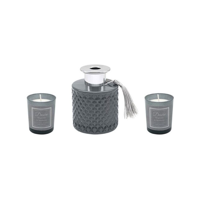Desire Boutique Reed Diffuser & Votive Candle Gift Set - Magnolia &