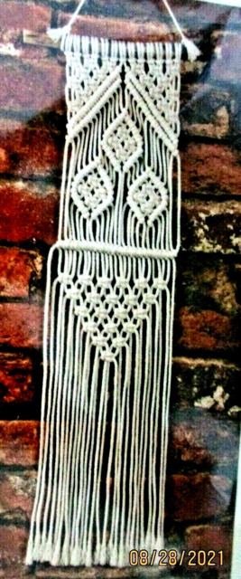 "Macrame' Boho Style Wall Hanging Kit ""three Leaves"" Uk Seller"