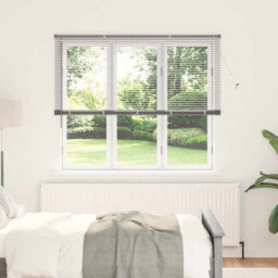 Venetian Blinds Silver 175x155cm Aluminium Modern Inside-mount Privacy