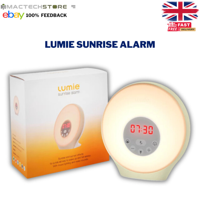 Lumie Sunrise Alarm Clock – Wake Up Light Sleep Aid Fm Radio Lamp
