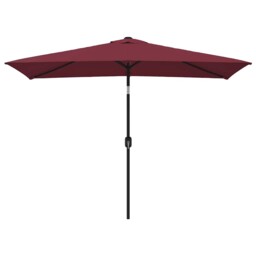 Outdoor Parasol With Metal Pole Garden Umbrella Patio Balcony Parasol
