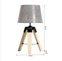 Wooden Tripod Table Lamp For Side,desk Or End Table With E27 Bulb