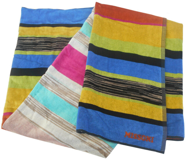 Missoni Home Beach Towel Cotton Velour Ecologic Branded Packagin Twain