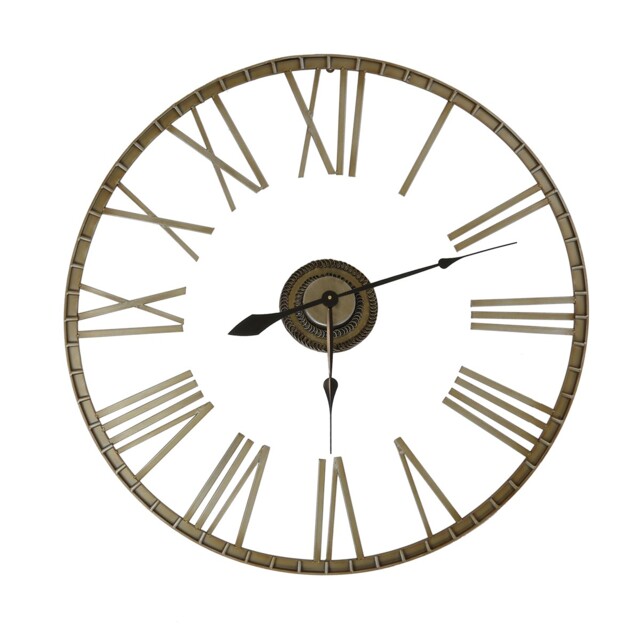 Charles Bentley Extra Large Outdoor Skeleton Wall Clock Bronze