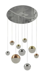 Ceiling Light Multi-coloured Planets 9 Led Pendant Multi-colour