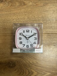 Small Pink Bedside Quartz Alarm Clock Ravel Rc038