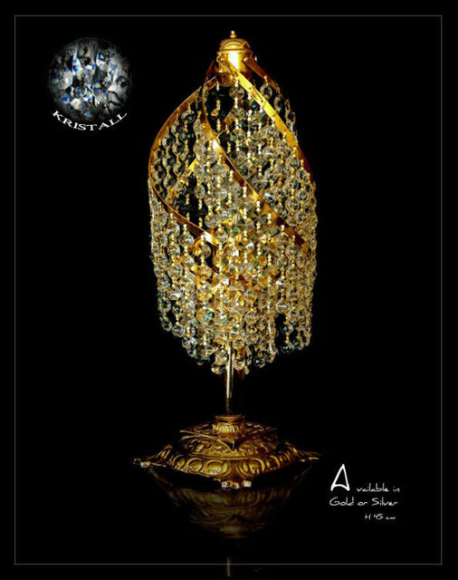 Crystal Droplet Table Light Chandelier With Real Crystals.