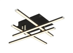 Ceiling Light Black Matrix 4 Led Matt Searchlight 694-4bk