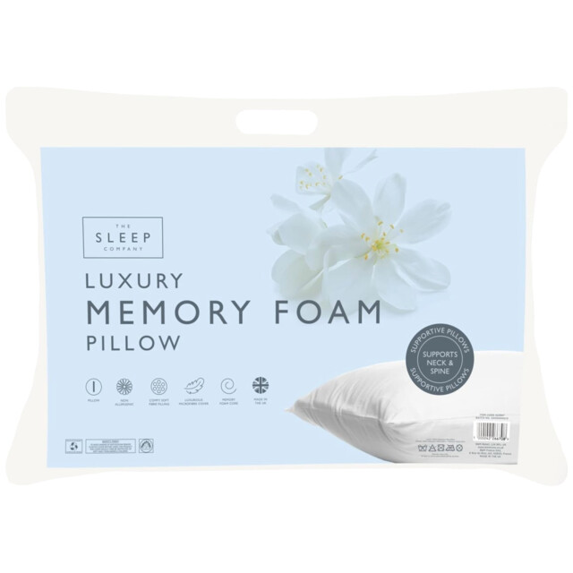 The Sleep Company Luxury Memory Foam Pillow Non-allergenic Microfibre