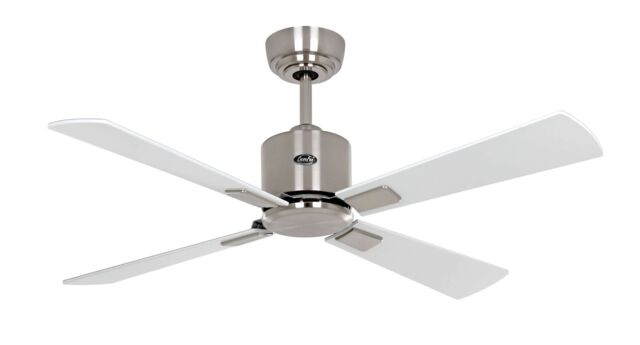 "Dc Ceiling Fan With Remote Eco Neo Iii 103 Cm 41"" Brushed Chrome White"