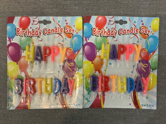 Multi Colour Party Candles Happy Birthday Cake Decoration Letters 13
