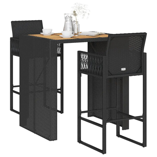 Garden Bar Set - Black Vidaxl