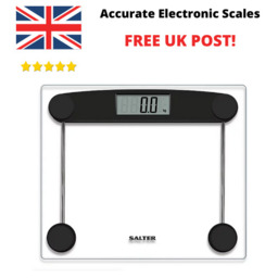 Salter Compact Platform Electronic Digital Lcd Display Bathroom Scale