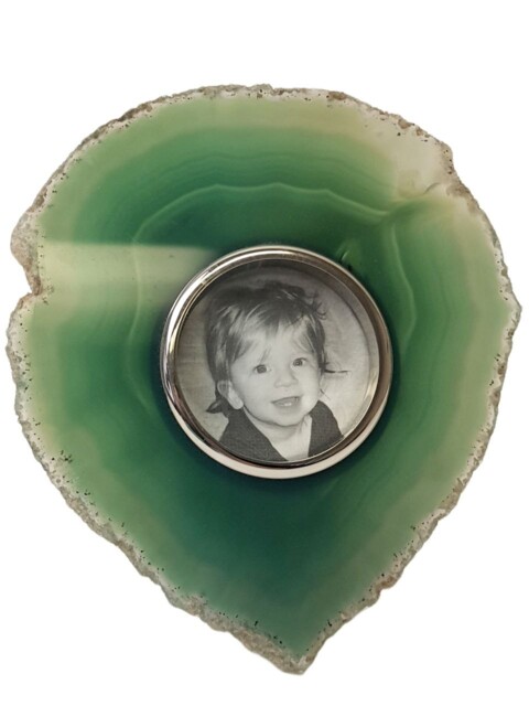 "Rablabs Grass Agate Photo Frame Ce004 Approx. L 6"" X W 5"" Nwb"