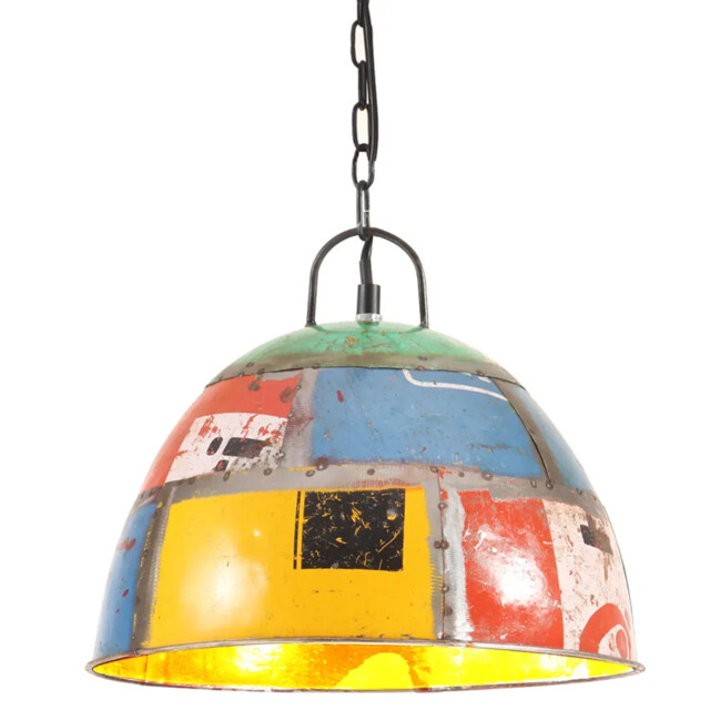 Industrial Vintage Hanging Lamp 25 W Multicolour Round 31cm E27 Vidaxl