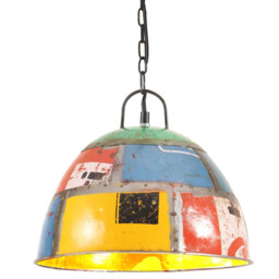 Industrial Vintage Hanging Lamp 25 W Multicolour Round 31cm E27 Vidaxl