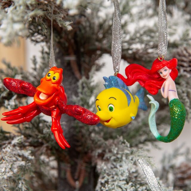 Disney Set Of 3 Little Mermaid Ariel Christmas Tree Hanging