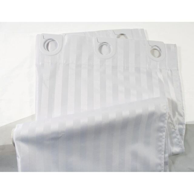 Mitre Comfort Hookless Shower Curtain 100% Polyester In White Needless