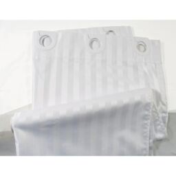 Mitre Comfort Hookless Shower Curtain 100% Polyester In White Needless
