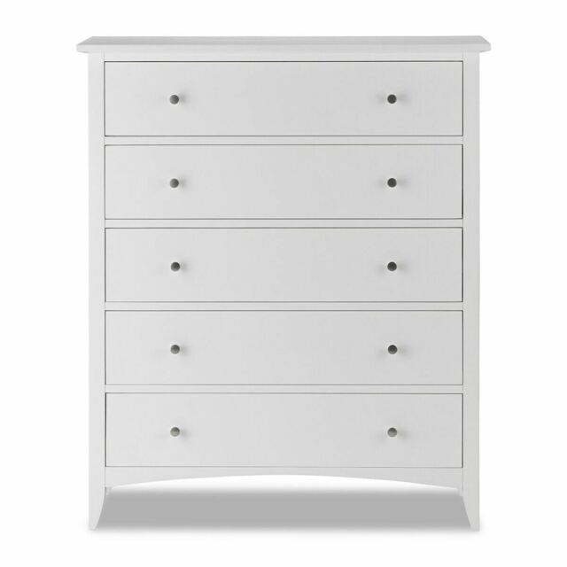 White Bedroom Furniture Bedside Table Chest Of Drawers Bed Edward