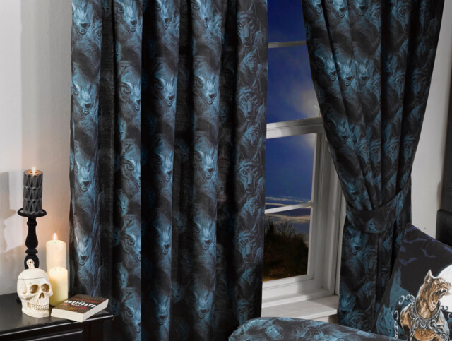 Alchemy Black Gothic Dark Fantasy Loups Garou Werewolf Wolf Curtains