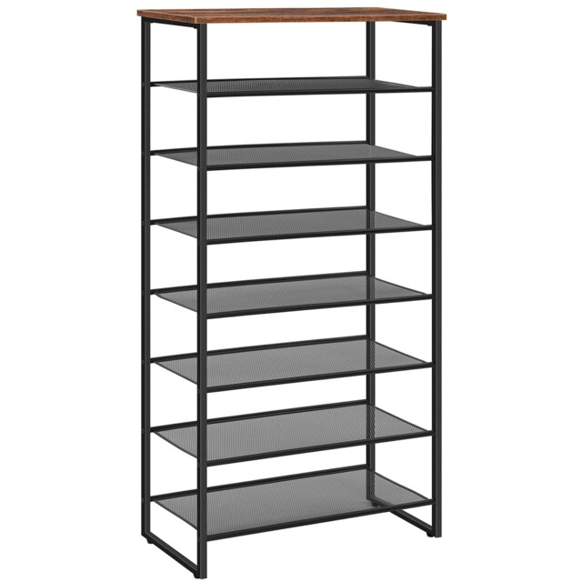 Hoobro 8-tier Shoe Rack, 60 X 28.5 X 126 Cm (l X W X H), Rustic
