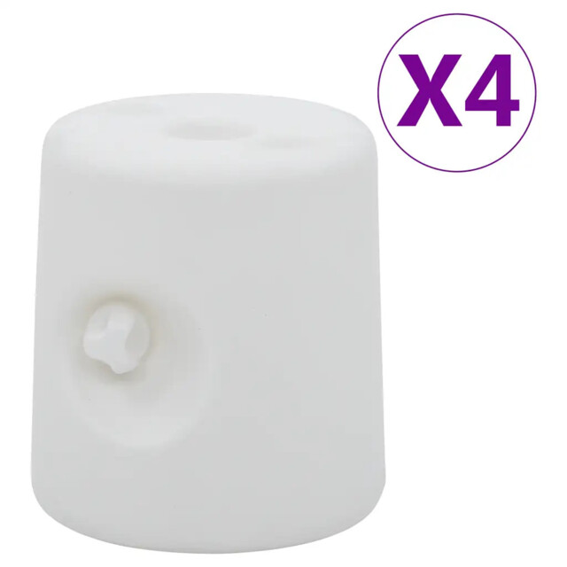 Gazebo Weights Set Of 4 White Pe Plastic 24 X 23.5 X 25cm Fillable