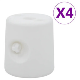 Gazebo Weights Set Of 4 White Pe Plastic 24 X 23.5 X 25cm Fillable