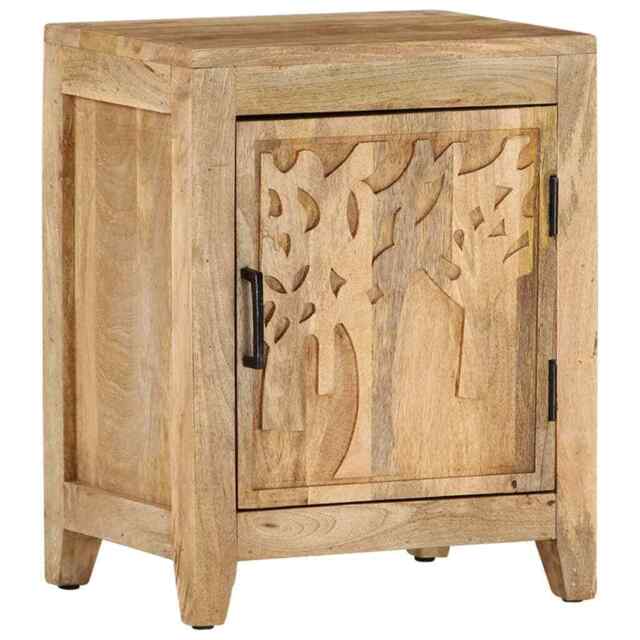 Bedside Cabinet 40x30x50 Cm Solid Mango Wood Vidaxl