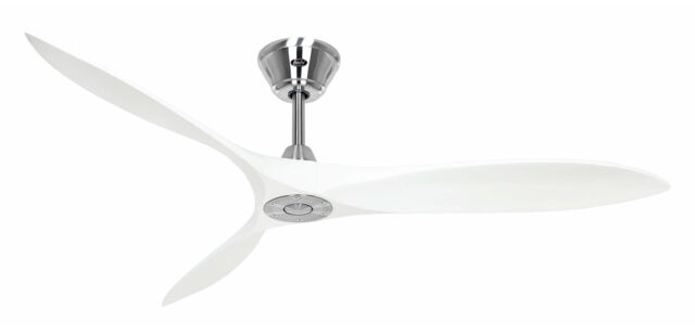 Dc Ceiling Fan With Remote Indoor Fan Eco Airscrew Chrome / White 152