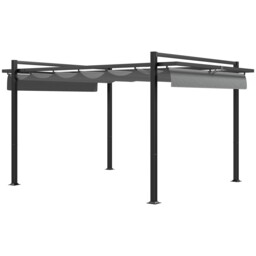Outsunny 3 X 4m Pergola With Retractable Roof And Aluminium Frame,
