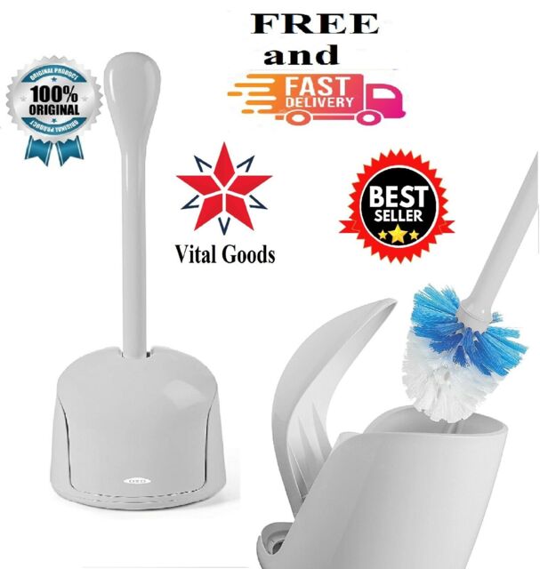 Oxo 1281600 Toilet Cleaner Brush & Canister Hideaway Plastic Holder