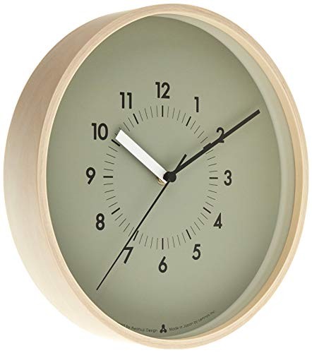 Lemnos Soso Wall Clock Gray Plywood Silent Sweep Awa13-06 Gy Japan