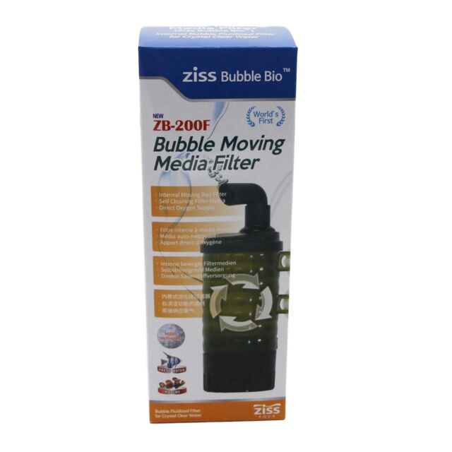 Ziss Zb-200f Moving Bed Filter Aquarium Fish Tank Filtration Reduce