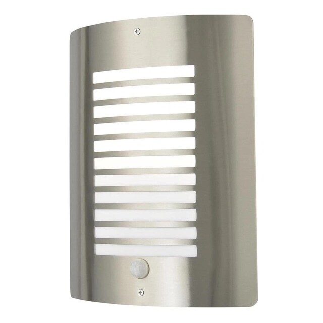 Litecraft Sigma Stainless Steel Wall Light Outdoor Pir Motion Sensor