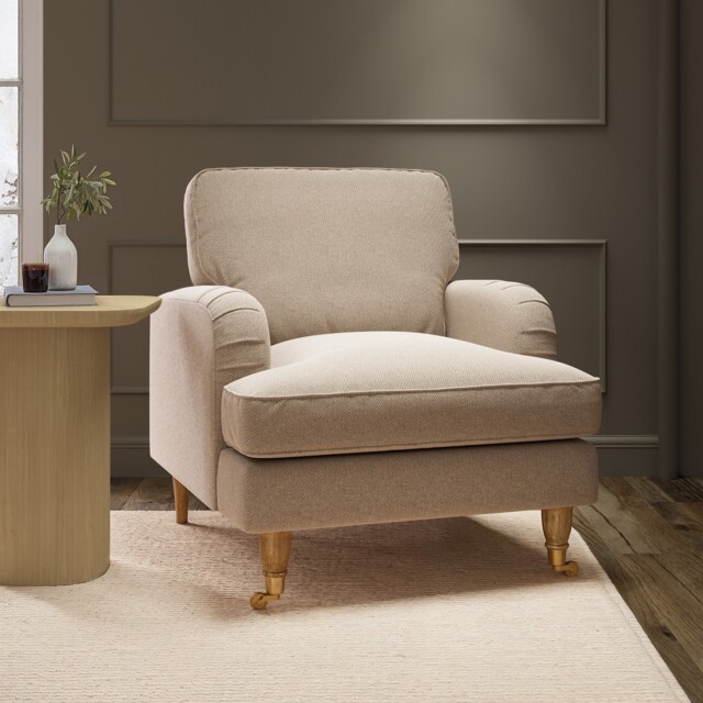 Beige Woven Armchair - Payton Sof160