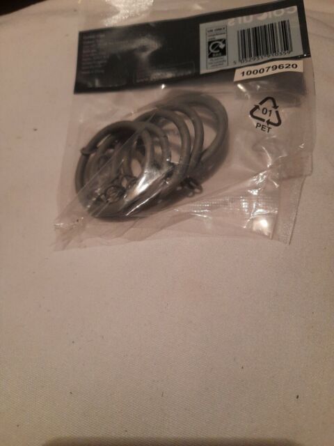 Brocante Metal Grey Curtain Rings 25/28mm 1pk Of 6 Rings ( 1pack = 6