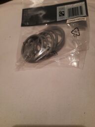 Brocante Metal Grey Curtain Rings 25/28mm 1pk Of 6 Rings ( 1pack = 6