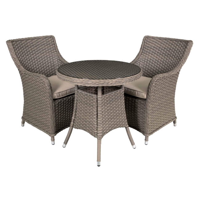 Garden Dining Set, 3-piece, Glass Table Top, Chairs X 6, Chester