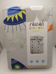 Rascal Kids Bed Rocketship Double Duvet Set- Brand Duvet Set