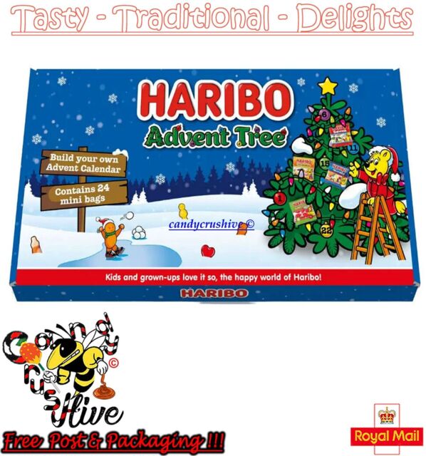 Haribo Advent Tree Christmas Xmas Santa's Countdown Fun For Kids 384g