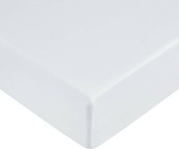Microfibre Fitted Sheet, Double - Bright White