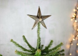 Star Tree Topper, Gold Brass & Mirror Glass Bakara Nkuku Metallic