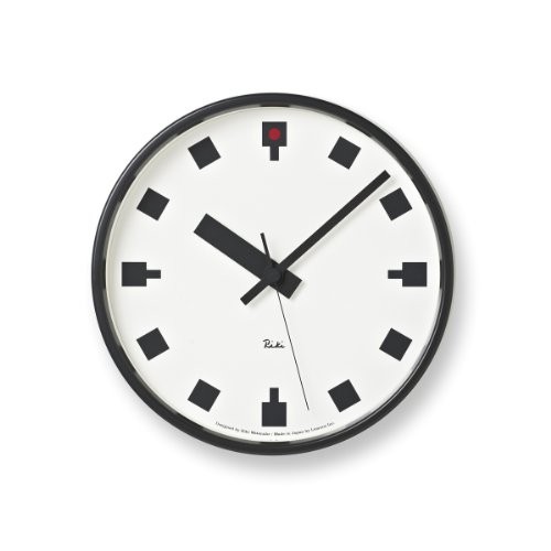 Lemnos Hibiya Wall Clock Black Steel Silent Sweep Wr12-04 Made In