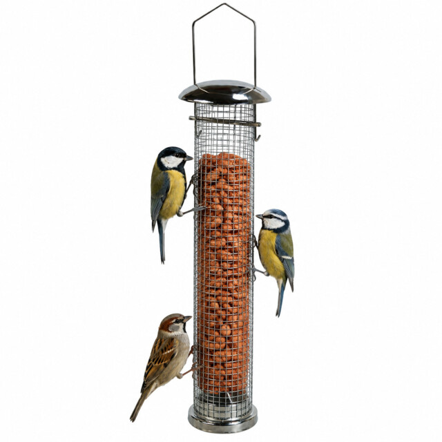 Bird Nut Feeder Large Hanging Deluxe Metal 31cm Wild Garden Bird