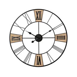 Hometime Black Metal Cut Out Wall Clock 60cm W9781