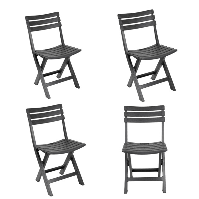 4pc Collapsible Outdoor Folding Garden Chair Camping Patio Dining