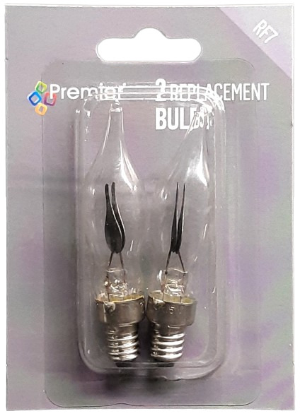 Premier Rf7 2 X Spare Christmas Lights Candle Bridge Arch Flicker Bulb