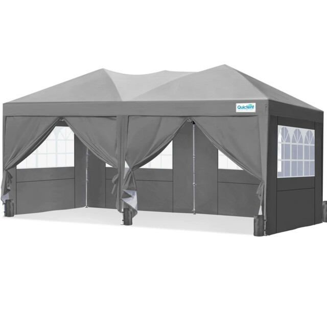 Outsunny 3 X 6m Pop Up Gazebo - Black (84c-425v01bk)