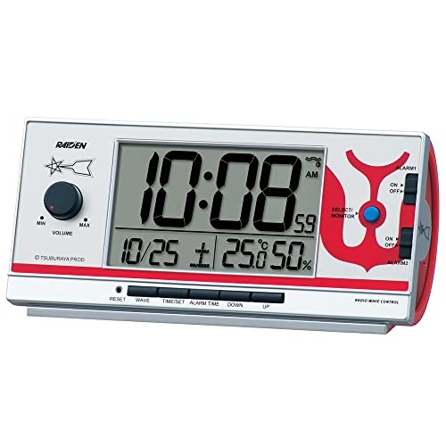 Seiko Ultraman Alarm Clock Cq165s Digital Radio Loud Raiden Black